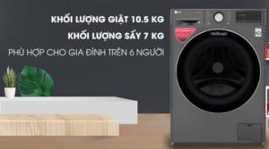 Đánh giá máy giặt sấy LG Inverter 10.5 kg FV1450H2B