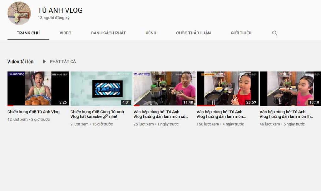 TÚ ANH VLOG kênh youtube thú vị về ẩm thực cho các bé
