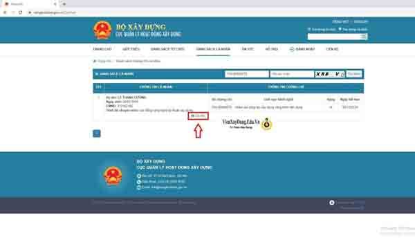 Hướng dẫn cách tra cứu mã số chứng chỉ hành nghề xây dựng của cá nhân và tổ chức