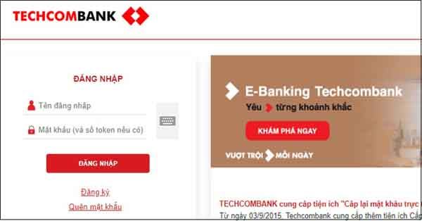 Tra cứu giao dịch Techcombank
