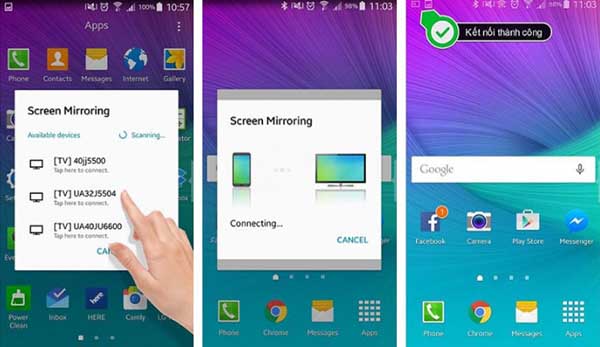 Hướng dẫn 3 cách chiếu màn hình điện thoại lên tivi Samsung